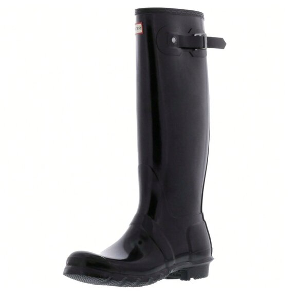 Hunter Women's Original Tall Gloss Boot- BLACK size 8- ***AUTHENTIC*** - Picture 2 of 6